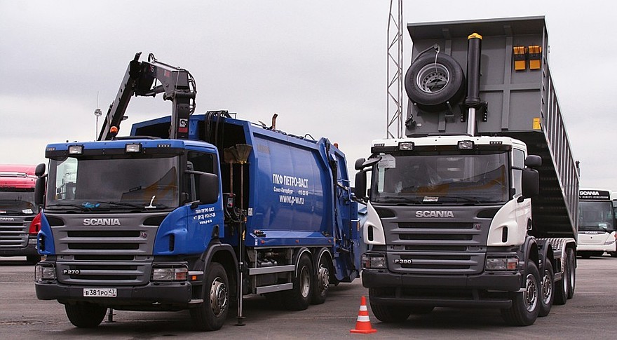 На фото: выпускаемые в России грузовики Scania