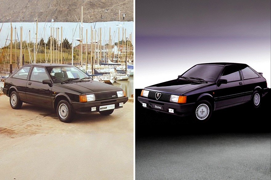 Найдите десять отличий: независимо от комплектации Nissan Cherry Europe (слева) как две капли воды похож на Arna. За исключением, конечно, фамильного щита на решетке