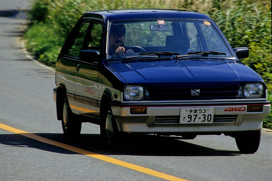 Компактная Justy (1984-1989), как и остальные автомобили Subaru, могла быть и полноприводной