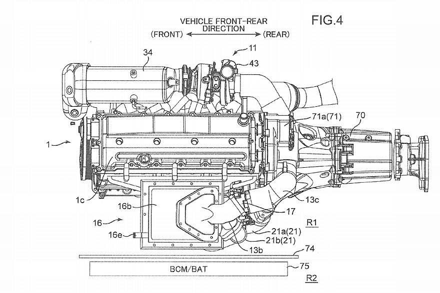 На фото: запатентованная схема нового двигателя Mazda