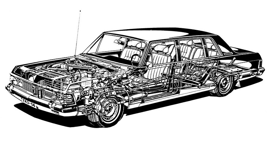 Чайка ГАЗ-14 получила передние дисковые тормоза. Причем не простые, а вентилируемые!