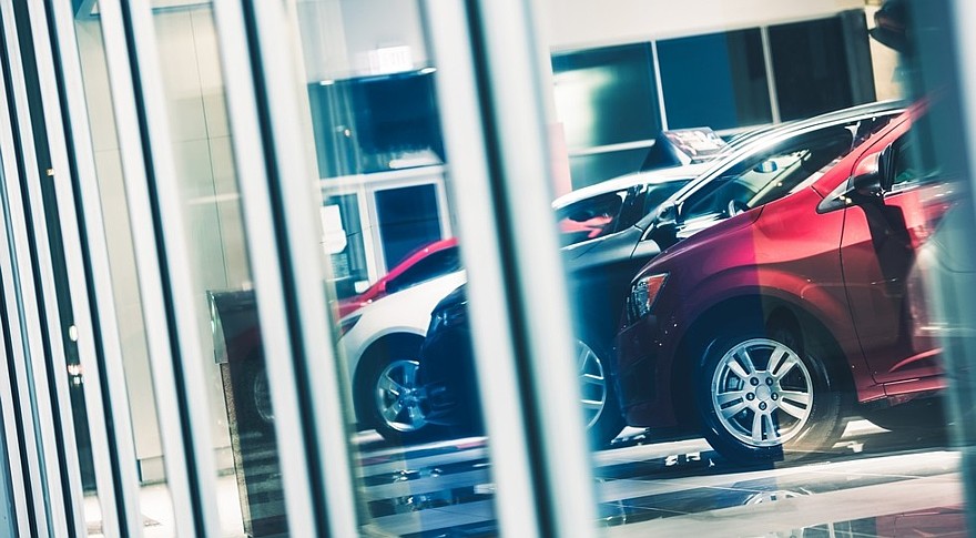 Car Dealer Window Shopping