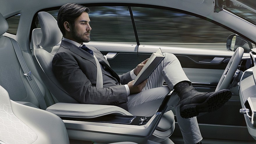 На фото: Volvo Concept 26 — концепт интерьера беспилотного автомобиля
