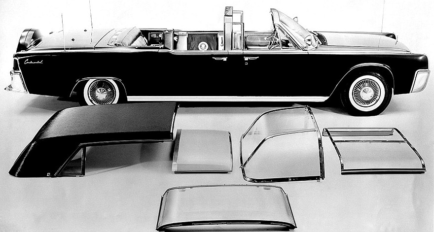 Президентский Lincoln Continental SS-100-Х с набором съемных частей крыши и боковин салона