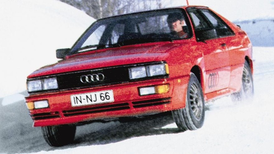 Купе Audi Quattro с электронной антиблокировочной системой. 1982 год