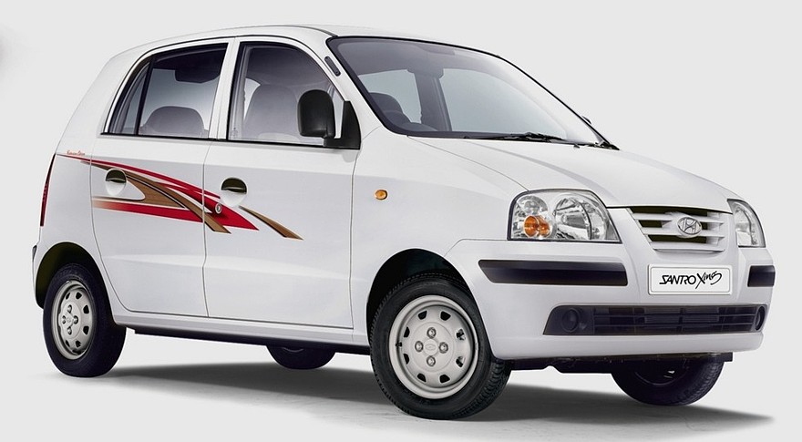 На фото: Hyundai Santro. В Индии модель продавали в 1998-2014 гг. В некоторых странах хэтч был известен под именем Atos