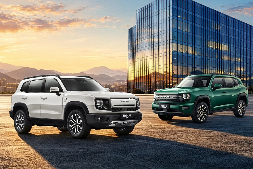 Справа — гибрид Haval Big Dog Plus HEV для Китая. Остальные Плюсы выглядят так же
