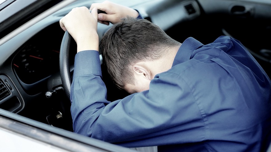 Teenager Fall asleep in a Car