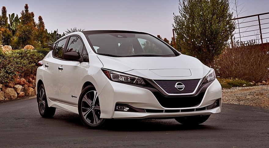 На фото: Nissan Leaf нового поколения, версия для США