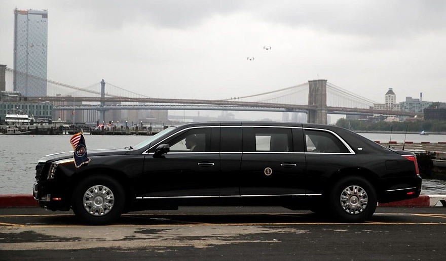 FILE PHOTO: U.S. President Donald Trump's new Cadillac limousine nicknamed