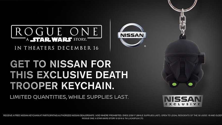 Nissan offers exclusive Rogue One: A Star Wars Story keychains a