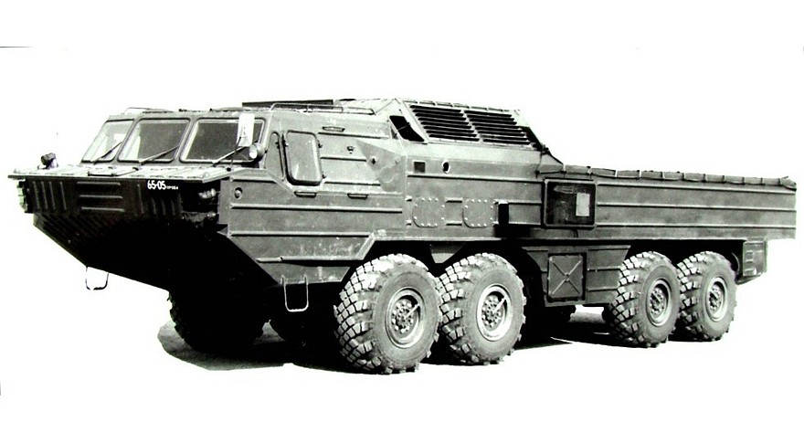 Корпусное 14-тонное шасси БАЗ-6948 для ТЗМ комплекса «Ока-У». 1987 год