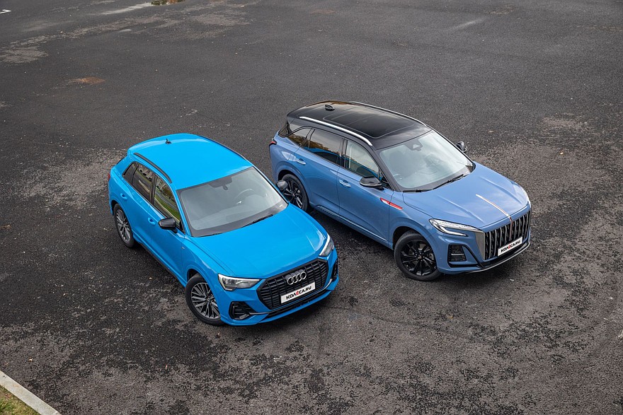 Красное знамя против четырёх колец: сравнительный тест Hongqi HS3 и Audi Q3