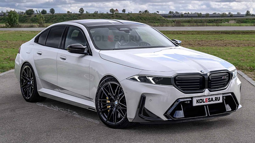 Рендеры обновлённой BMW M5 с двумя вариантами передней части